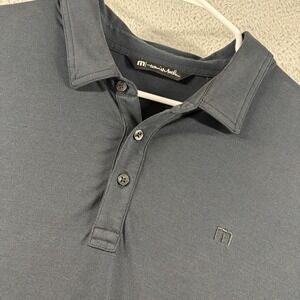 Travis Matthew Polo Shirt Mens XXL 2x Black Short Sleeve Collar Stretch